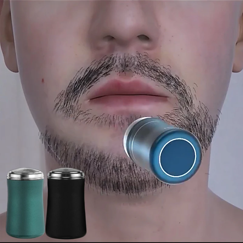 Cep boyutu yıkanabilir elektrikli tıraş makinesi şarj edilebilir tıraş makinesi erkekler için ıslak-kuru çift kullanımlı Mini sakal jilet