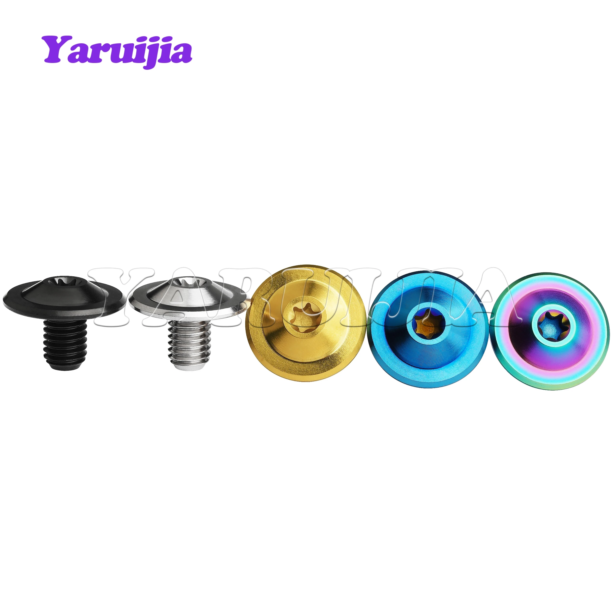 Титановый болт Yaruijia Ti M8x12 мм Torx T30 сливовый фланец шаг 1 25 винт для крышки корпуса