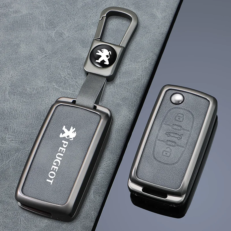 Чехол для автомобильного ключа из сплава Zine чехол-держатель Peugeot 107 207 307 307S 308 407 607