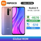 Сотовый телефон Redmi 9, глобальная прошивка, 4 Гб 128 ГБ64 ГБ, Восьмиядерный процессор Helio G80, камера 13 МП, аккумулятор 5020 мАч, FHD + дисплей 6,53 дюйма, версия CN