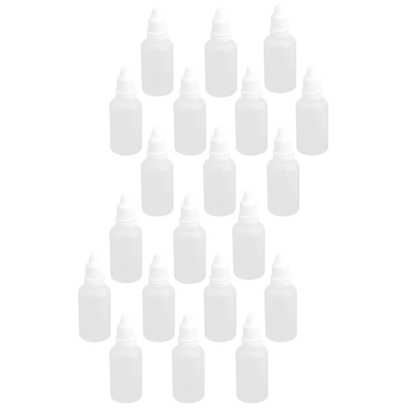 

20Pcs 30Ml Plastic Vacuum Flasks Pressure Dropper For Eyedrops Laboratory Liquid White