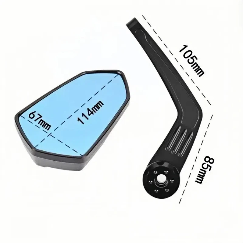 Мотоциклетное алюминиевое обожженное титановое боковое зеркало с ЧПУ заднего