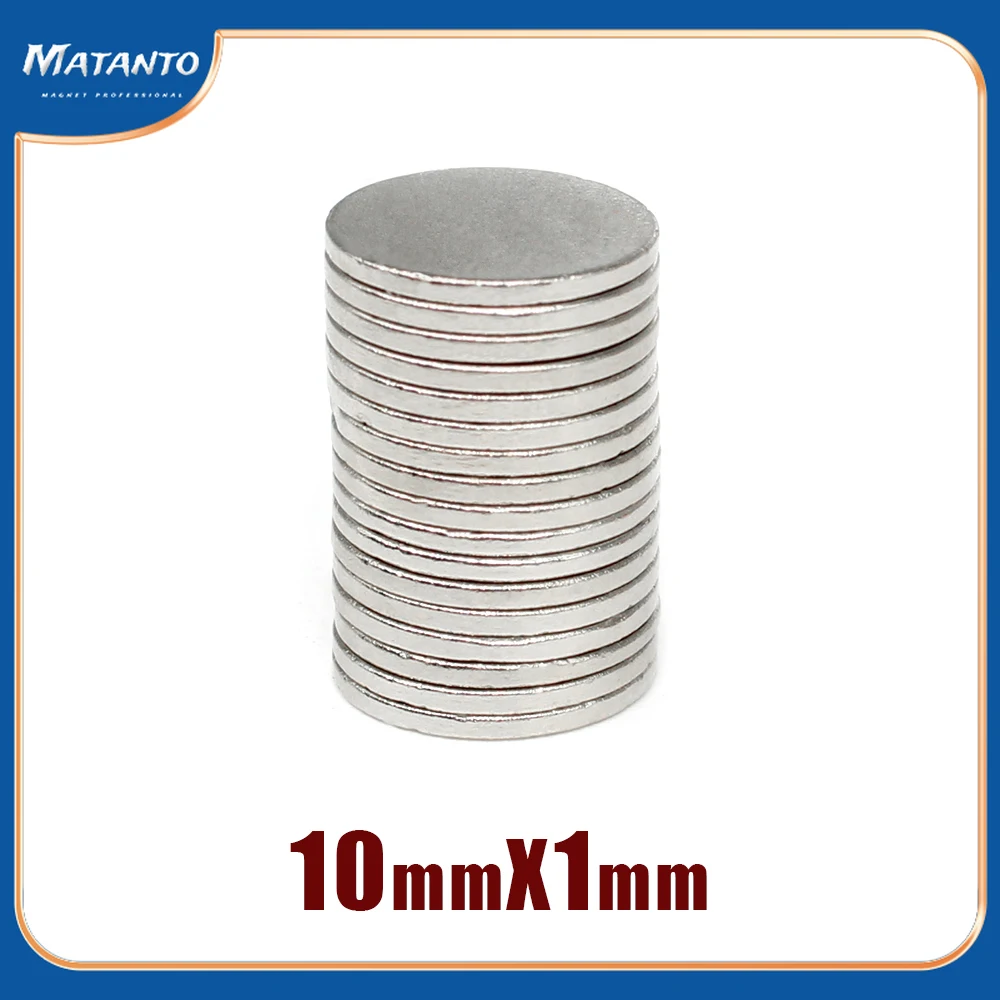 

20/50/100/200/500PCS 10x1 Round Strong Magnet 10mm X 1mm Neodymium Permanent Search Magnet Disc 10x1mm Powerful Magnetic 10*1 mm