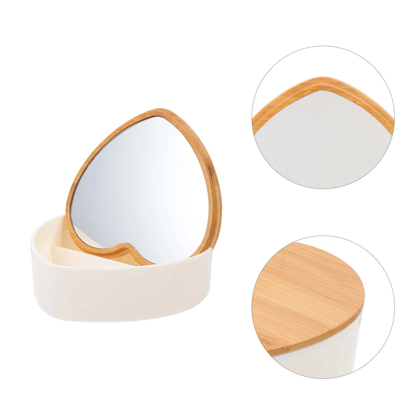 

Jewelry Box Case Storage Mirror Heart Organizer Earring Trinket Boxes Holder Travel Girls Desktop Container Vintage Watch Cases