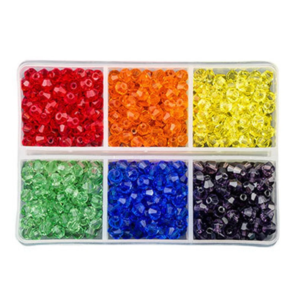 

Big Bag Colorful 4mm Bicone Crystal Beads Glass Beads Loose Spacer Beads Bracelet Jewelry DIY Making Accessories H