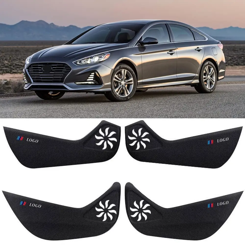 

Car Door Panel Sticker Anti-kick Protector Interior Mat Decoration Kick Pad Accessories for Hyundai Sonata LF 2015 - 2019 2017