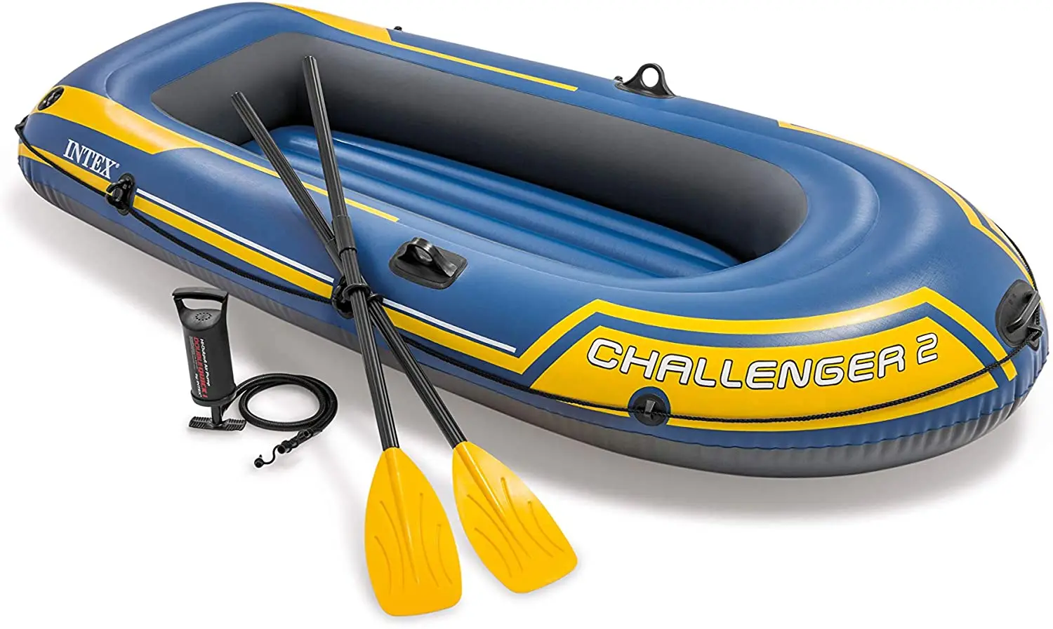 

BETTERLIFE OUTDOOR INTEX Challenger 2 Person Rowing Boat Inflatable Raft Boat Set with-Pump and Oars, Blue