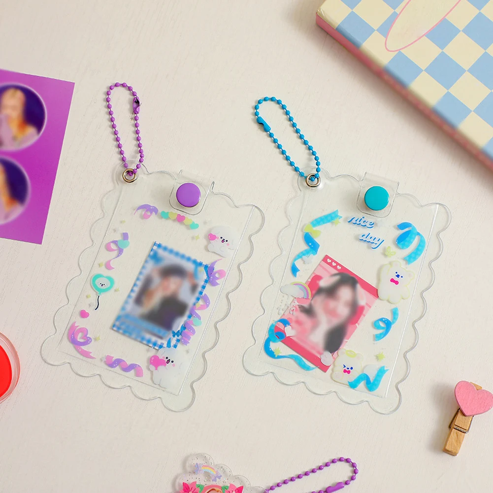 

Photocard Photo Frame Keychain Transparent Acrylic Photo Picture Frame Photocards Protector Keyring Key Holder Gift