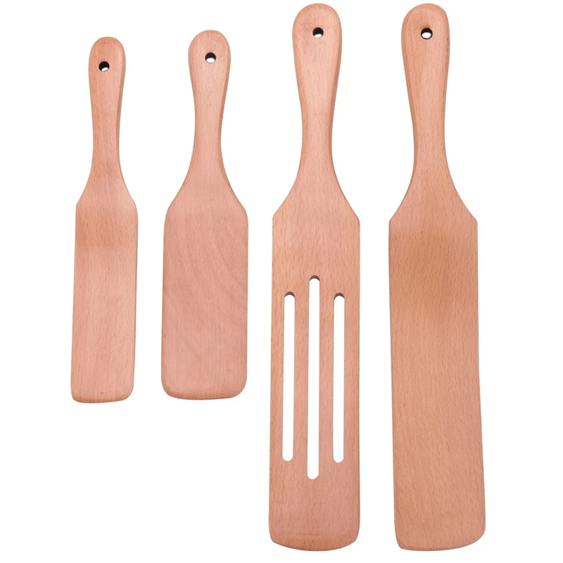 

Горячие кухонные инструменты YO-Spurtles, кухонная утварь, деревянные ложки Moliy для приготовления пищи, лопатка, набор кухонной утвари