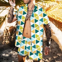 2022 new ins harajuku hawaiian short sleeve shirt beach trend fashion loose 3d print thin couple comfortable vintage jacket