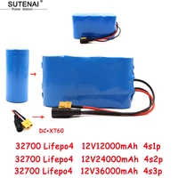 32700 lifepo4 battery pack 12 8v 12ah 24ah 36ah 4s 40a balance bms 12v for electric boat and ups
