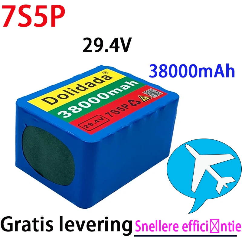 

Originele 7S5P 24V 38ah lithiumbatterij 250W 350W 38000Ah 29.4V rugzakrolstoel elektronische fiets lithium-ion batterij