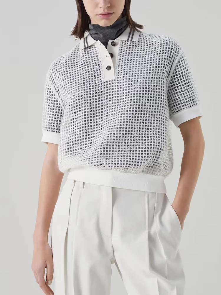 Рисунок 6 - Женский льняной Топ с воротником-Поло