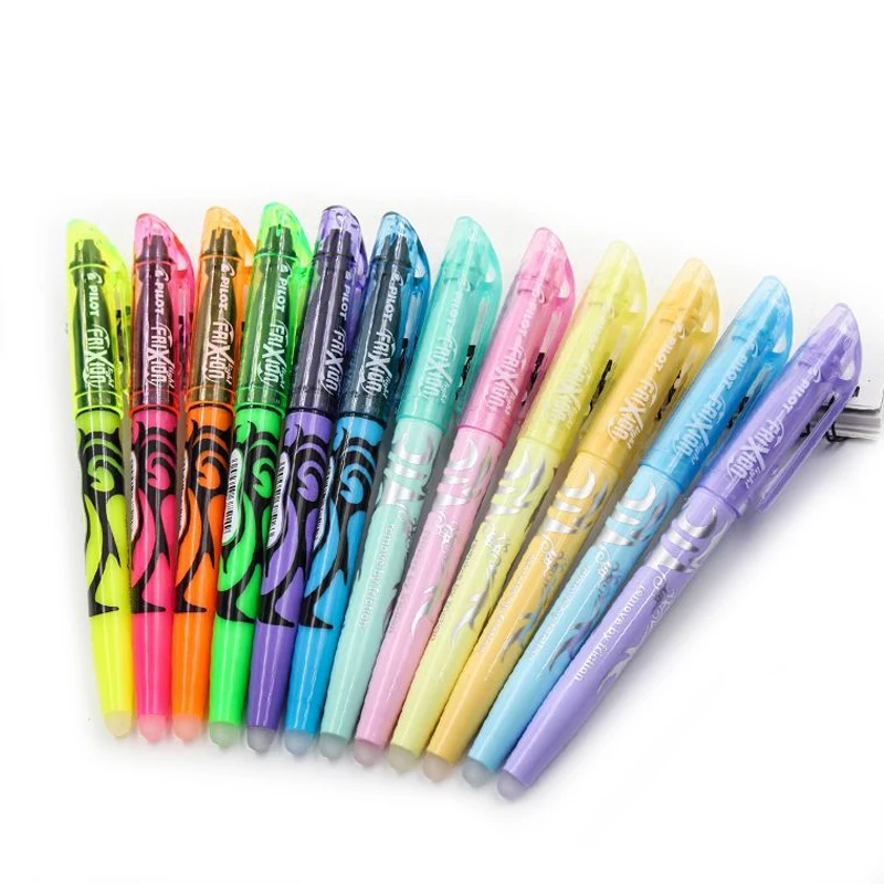 Colored Japan Pilot SW-FL Frixion Erasable Highlighter Pen Fluorescent Markers Kawaii Pastel Highlighter Cute School Stationery