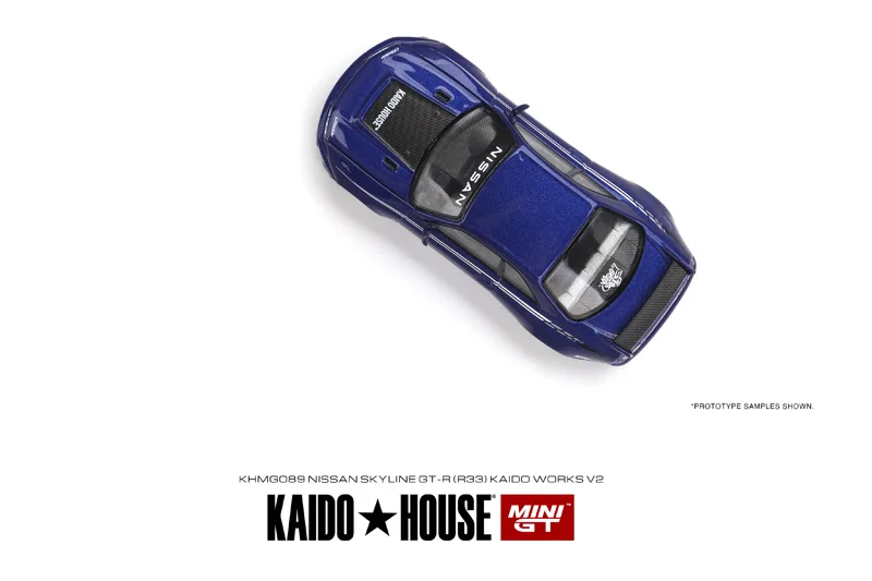 TSM KAIDO HOUSE MINI GT 1/64 KHMG089 Nissan Skyline GT-R R33 синяя модель автомобиля из литого сплава