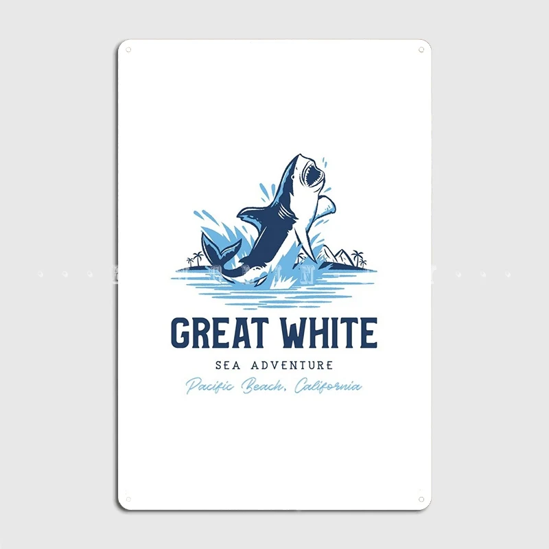 

Большая белая акула металлический знак кинотеатр гараж роспись на заказ Декор жестяной знак плакаты