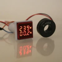 digital ammeter voltmeter led dual display voltmeter ammeter voltage gauge meter ac 60 500v 0 100a current transformer 22mm
