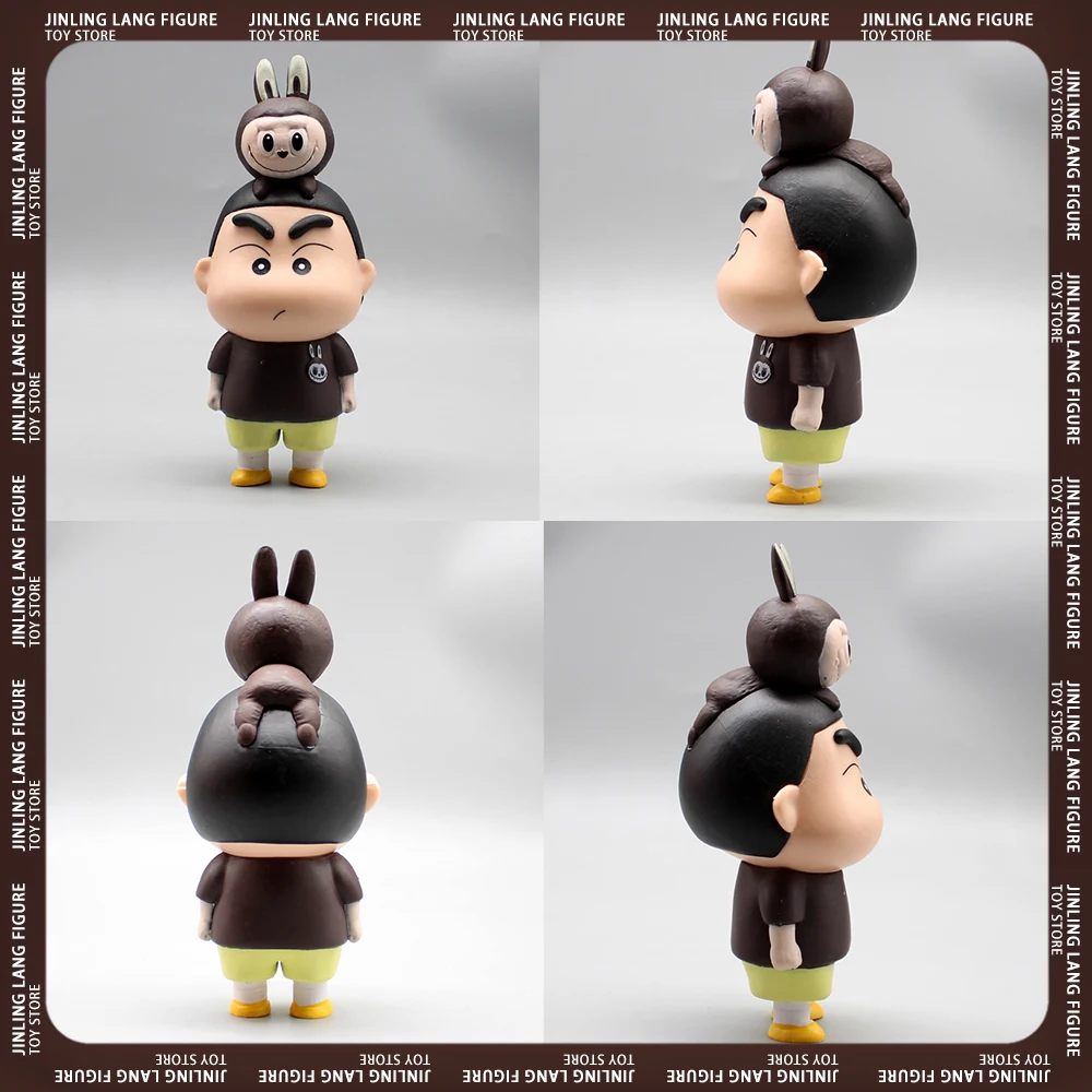 Shin-chan Labubu 14 См Настольная Кавайная Модель Украшения Автомобиля Коллекционная