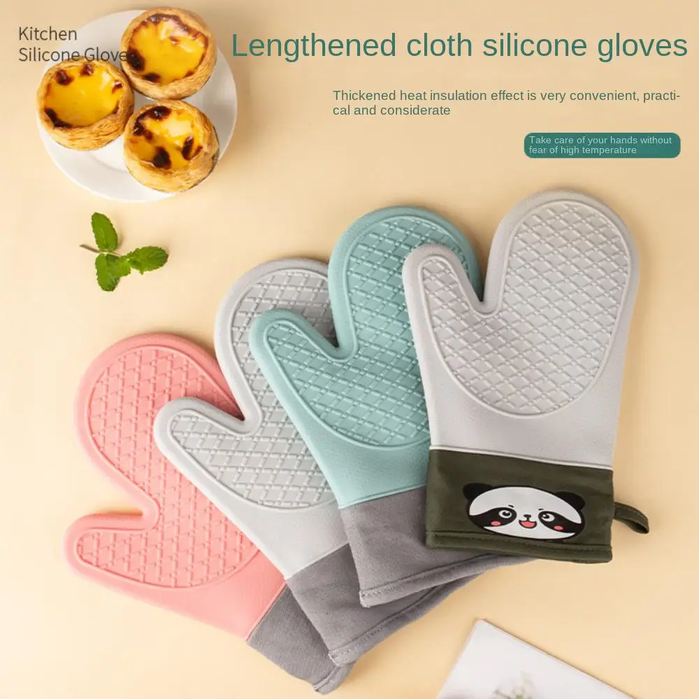 

Thickened Anti-scald Microwave Oven Silicone Gloves Household Heat Resistant Scald-proof Gloves Heat Resistant Kitchen Household