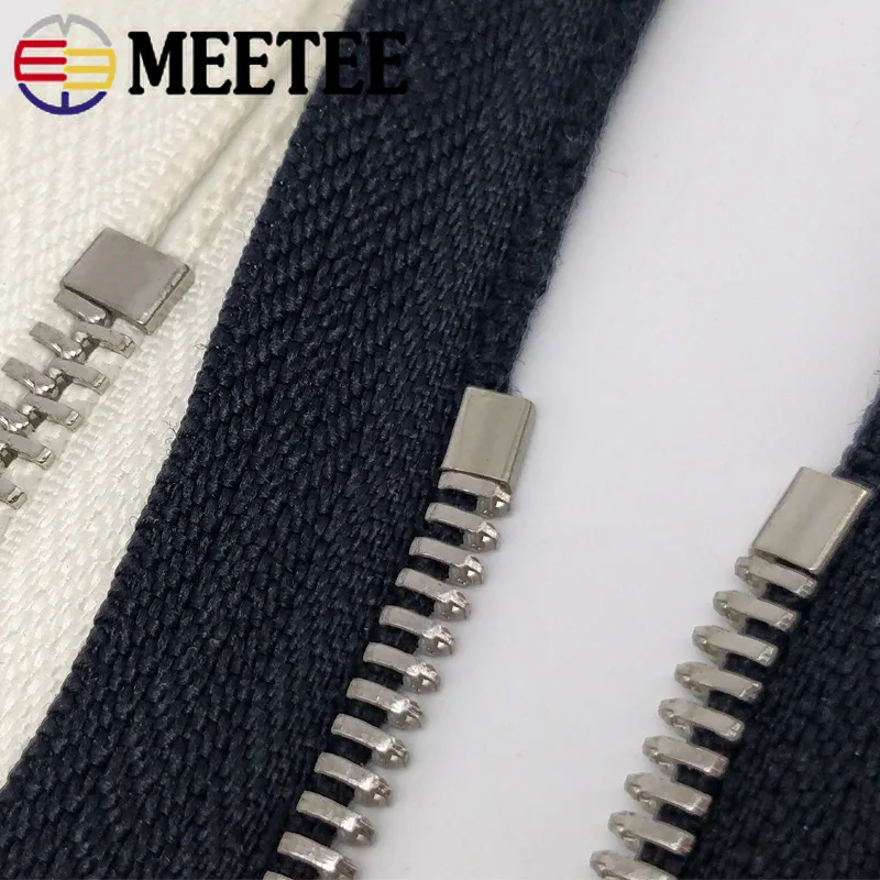 50pcs Meetee 3# 5# Brass Zippers U Stopper Non-slip for Metal Zipper Repair kit DIY Accessories Sewing Zip Tailor Tools |