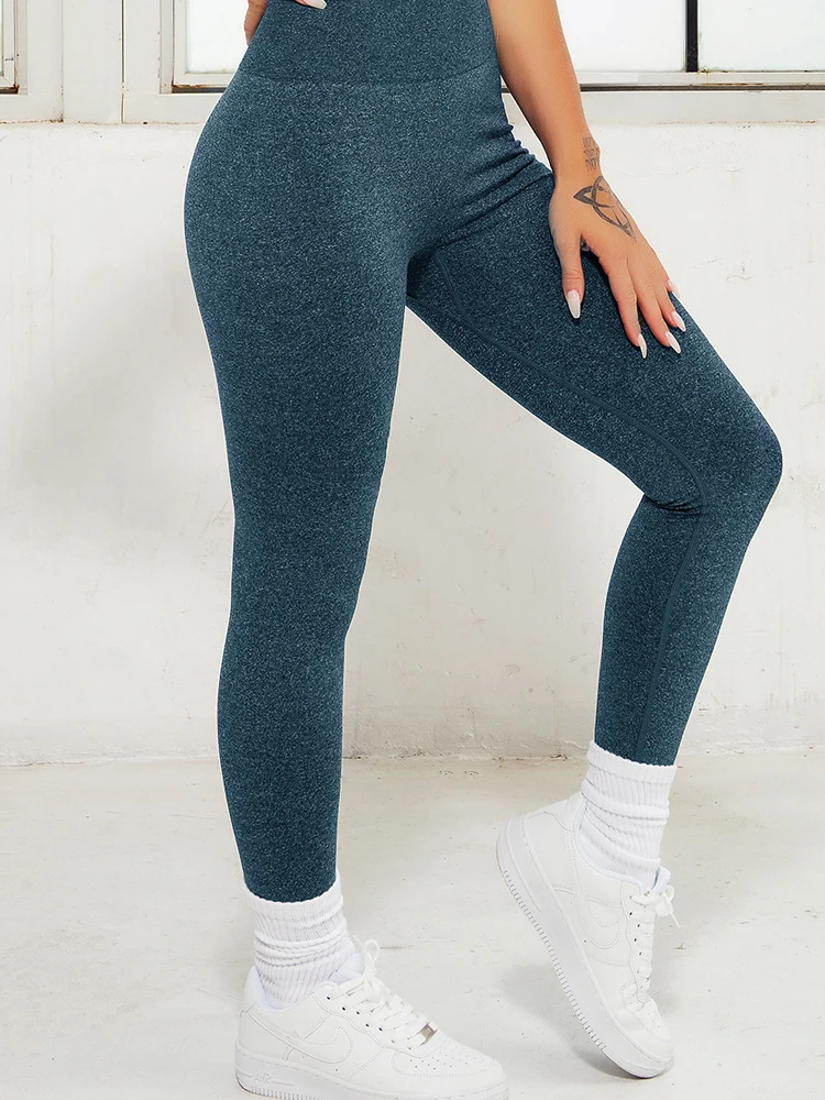 ASHEYWR Seamless Leggings Women Fitness High Waist Slim Push Up nkle-Length Leggins Quick Dry Workout Jeggings Solid Female