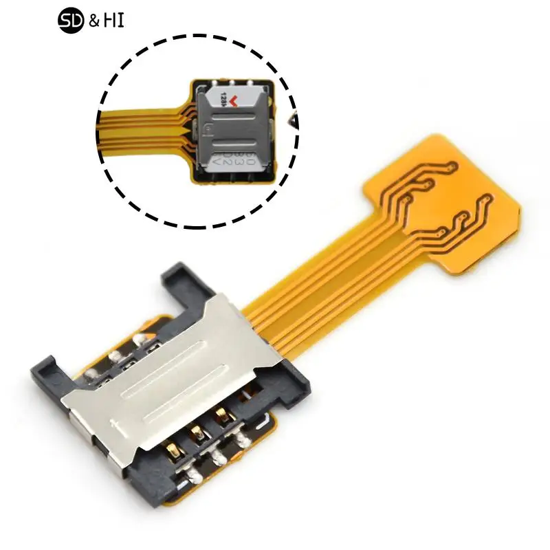 

Гибридный двойной адаптер для двух Sim-карт Micro SD Nano Sim Удлинительный адаптер для Xiaomi/Redmi для Samsung/Huawei