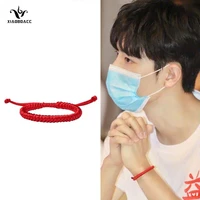 xiaoboacc xiao zhan hand woven bracelet for men and women fashion red couple rope bracelets on hand