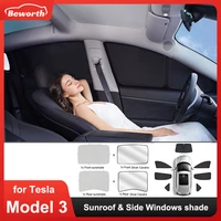 for tesla model 3 2022 sun shade roof front window privacy sunshade cover sunroof net for child uv shield model3 glass shading
