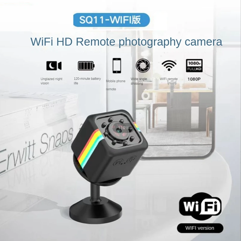

Мини Wi-Fi камера ночного видения SQ11, HD 1080P