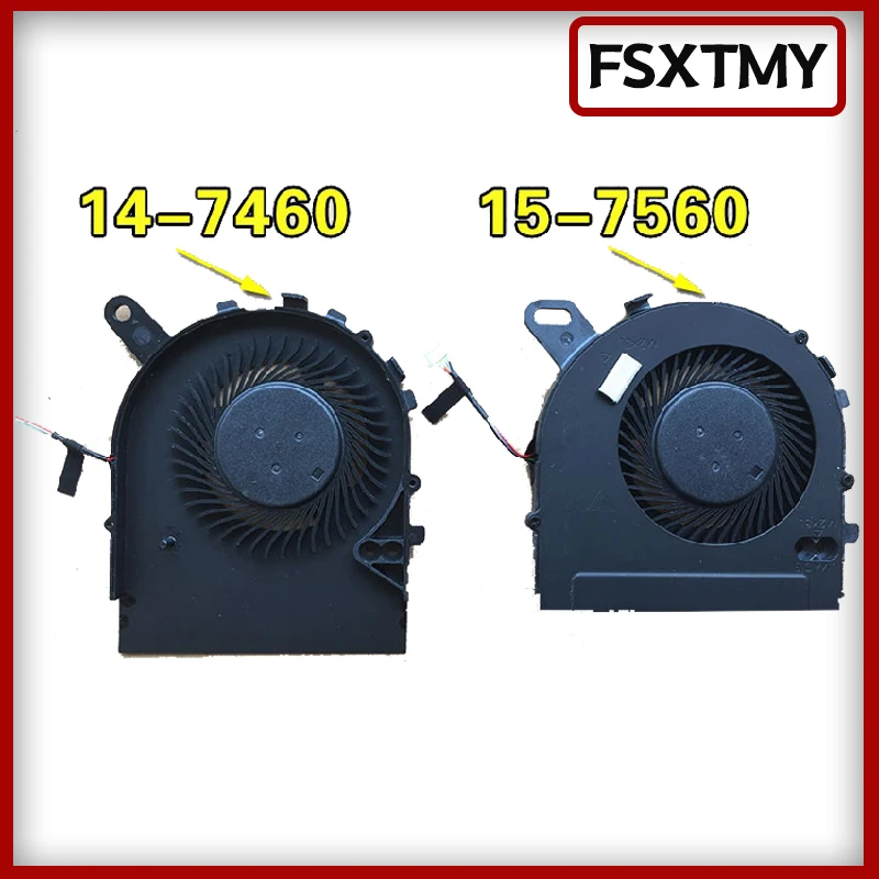 

New Laptop Cooler/Fan Cooler GPU CPU Cooling Fan For Dell 15-7560 Burning 7000 7460 7572 7472 P61F Vostro 5468 5568