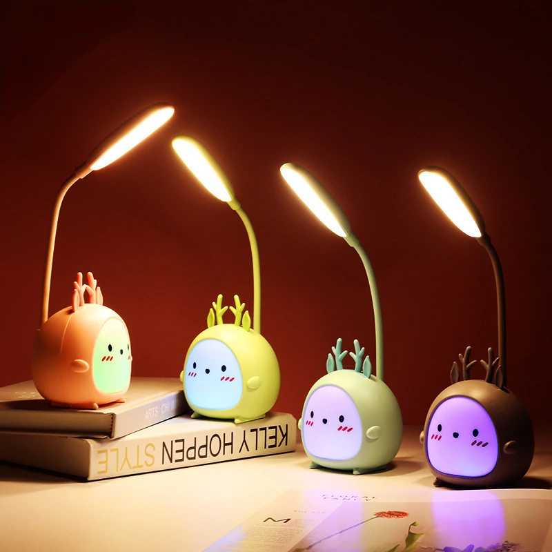 

Светодиодная настольная лампа Youpin с USB-зарядкой, трехскоростной приглушаемый светильник для чтения в общежитии, ночник для спальни с защито...