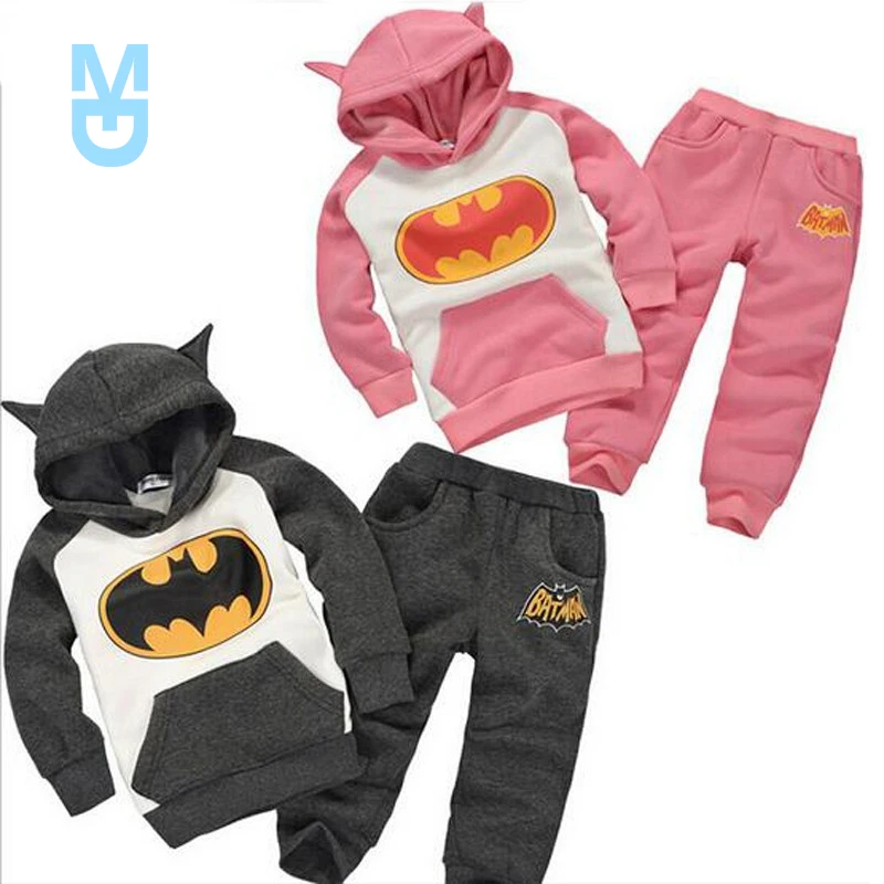 

New Spring Autumn Baby Girls Clothes Set Cartoon Hooded Sweater+Pants 2pcs Sport Children Suits Toddler Boys Clothing 0-7Year
