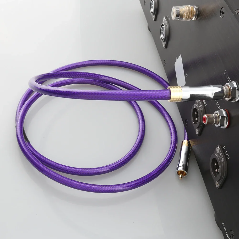 Высокое качество OCC 75 Ом Hi-Fi коаксиальный аудиокабель с посеребренным покрытием