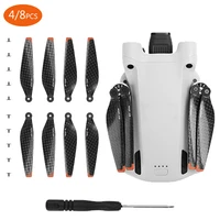 4pcs8pcs carbon fiber propellers blades for dji mini 3 pro replacement propellers with screw screwdriver drone accessories