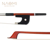 naomi german style double bass bow 44 pernambuco bow round stick ebony frog natural horsehair well balance