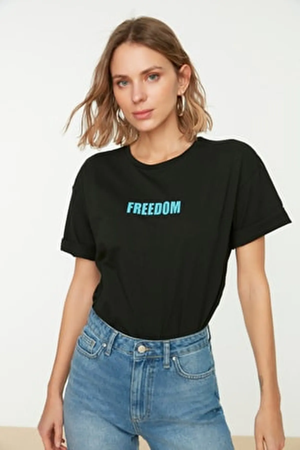 

Черная вязаная футболка с принтом 0316, футболки, блузка, топ, женские топы, футболки, летняя футболка, женские рубашки, летняя футболка