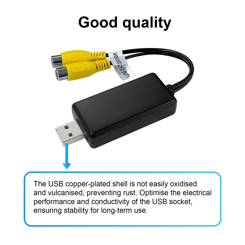 

Адаптер видеовыхода USB к CVBS, 2 выхода CVBS, USB-кабель RCA, 5 В постоянного тока, USB для мультимедийного плеера Android и ТВ-плеера Android