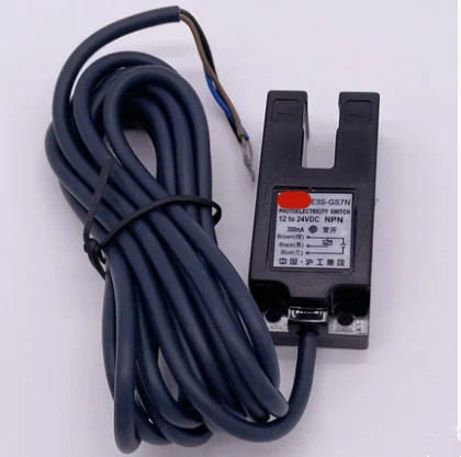 

2PCS E3S-GS7N E3S-GS7N2 E3S-GS7P E3S-GS7P2 Slot photoelectric sensor NPN PNP 3-wire 6-36VDC 7MM adjustable plastic housing