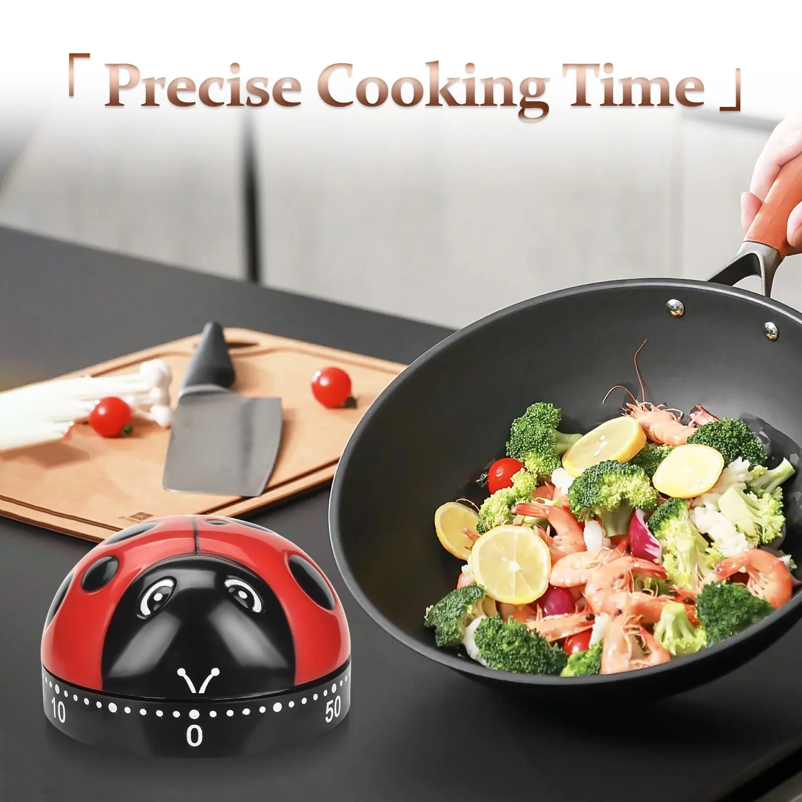 

Red Ladybird Kitchen Timer Mechanical Timer Student Kitchen Cute Time Reminder