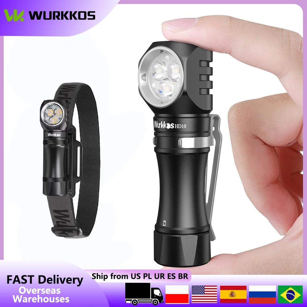 Фото Фонарь Wurkkos HD10 Mini EDC, легкий, регулируемый, с магнитным основанием, IP68, 1200 лм, с интерфейсом Anduril 2 UI, для походов и велоспорта №2