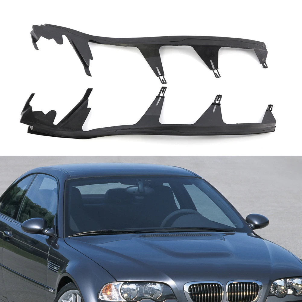 

1 Pair Left Right Headlight Cover Strip Upper Headlamp Gasket For BMW E46 M3 1998-2006 #63128384489,63128384490