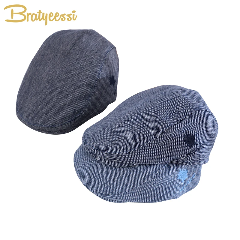 

New Denim Baby Cap for Boys Beret Kids Hats Caps Baby Hat for Girls Vintage Infant Kids Accessories 8-24Months