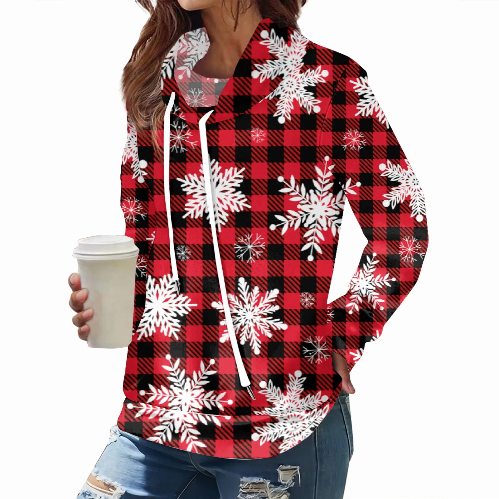 

Женский свитшот, Уникальный Женский пуловер с капюшоном, повседневный Рождественский Женский свитшот с длинным рукавом, бесплатная доставка, 국인 인 은 옷