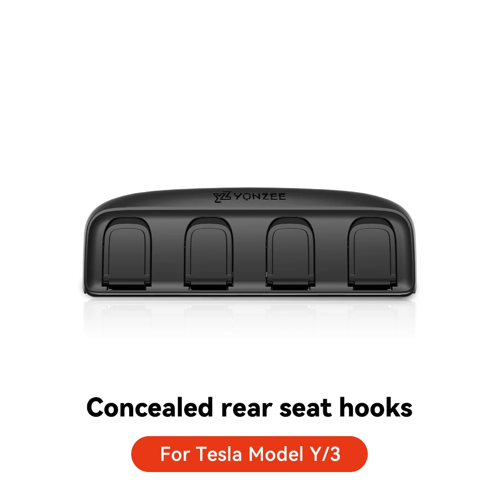 

Складные скрытые крючки YZ для Tesla Model 3 Y Highland Juniper 2021-2025, заднее сиденье, автомобильные аксессуары для интерьера, 4 шт., мульт.