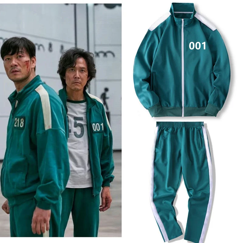 

Squid Game Clothes Jacket Green Coat 456 Sportswear Sweater Suit