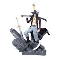 16cm cartoon one piece anime peripherals eagle eye dracule mihawk exquisite ornaments action dolls anime models birthday gifts