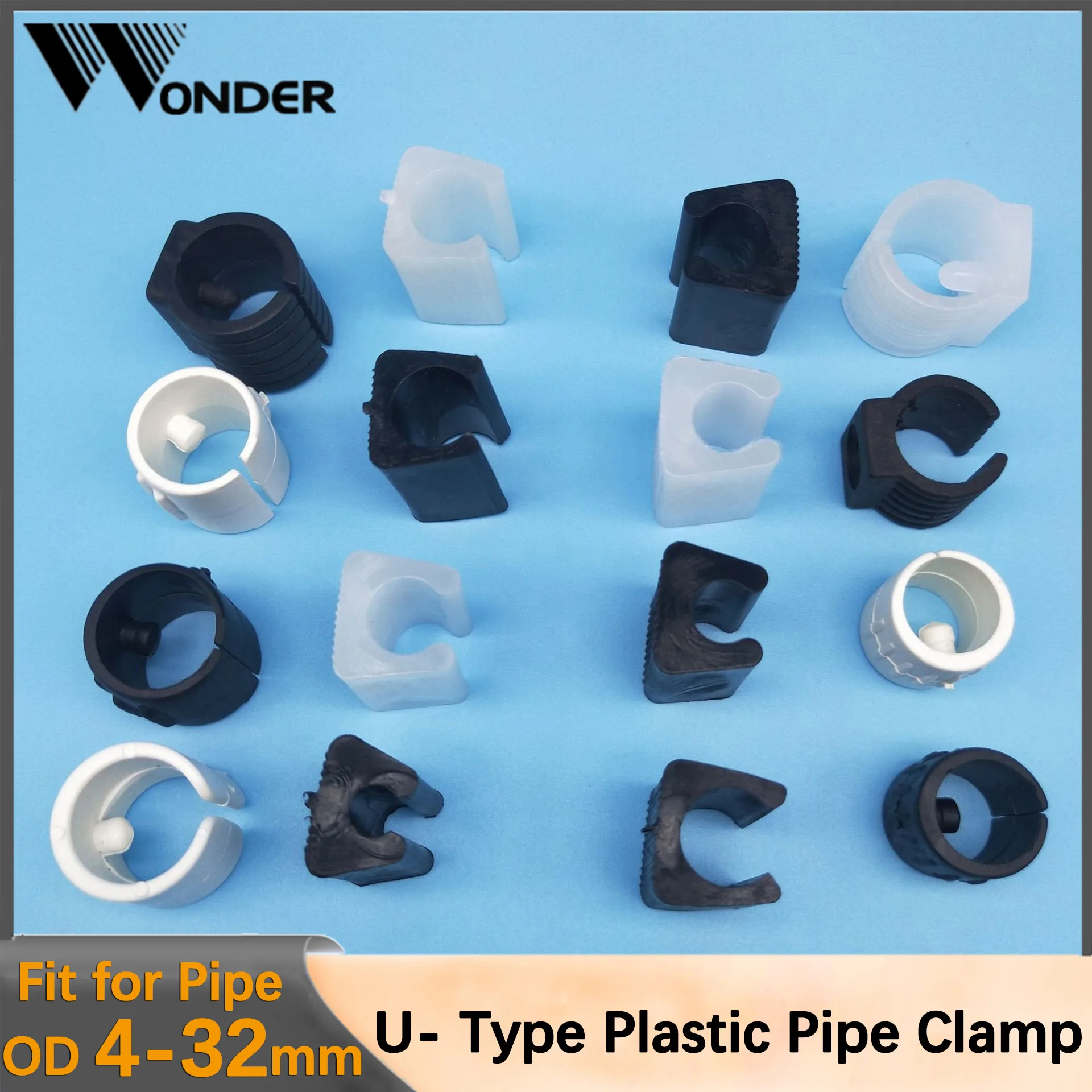 Chair Leg Tips Caps U- Type Rubber Furniture Foot U Shaped Pipe Clamp Non-slip Table Chair Leg End Covers Floor Protectors Cover