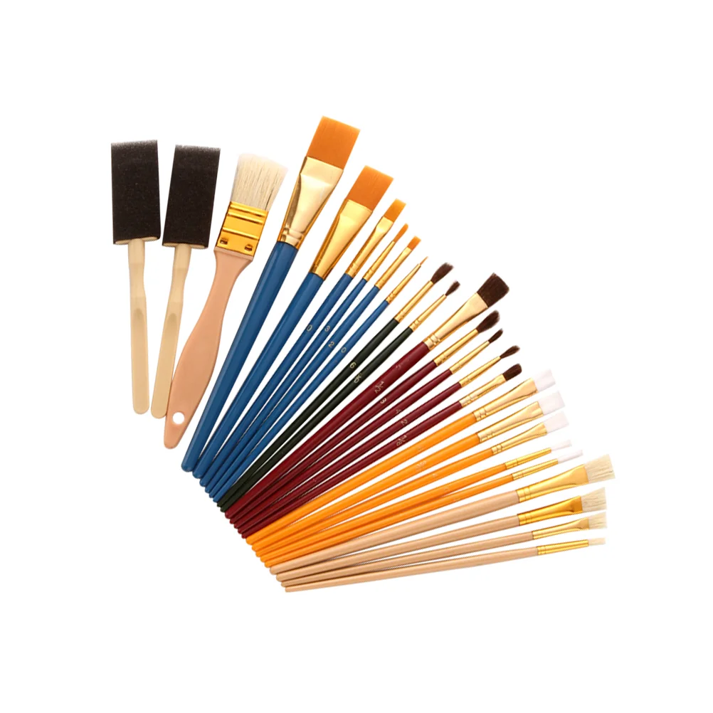 

Brushes Paintingbrush Nylon Kit Paintbrushes Pinceles Hair Artist Oil Acrylic Drawing Student Watercolor Flathead Square Gouache