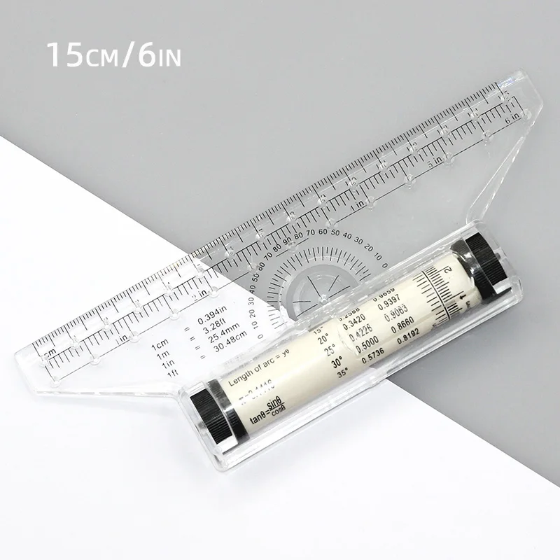 

Прозрачная угловая линейка 15/30 см Angles Line Ruler