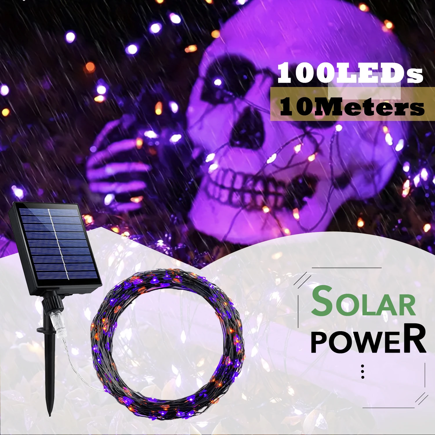 Светодиодные Гирлянды На Солнечной Энергии Медная Проволока Наружное